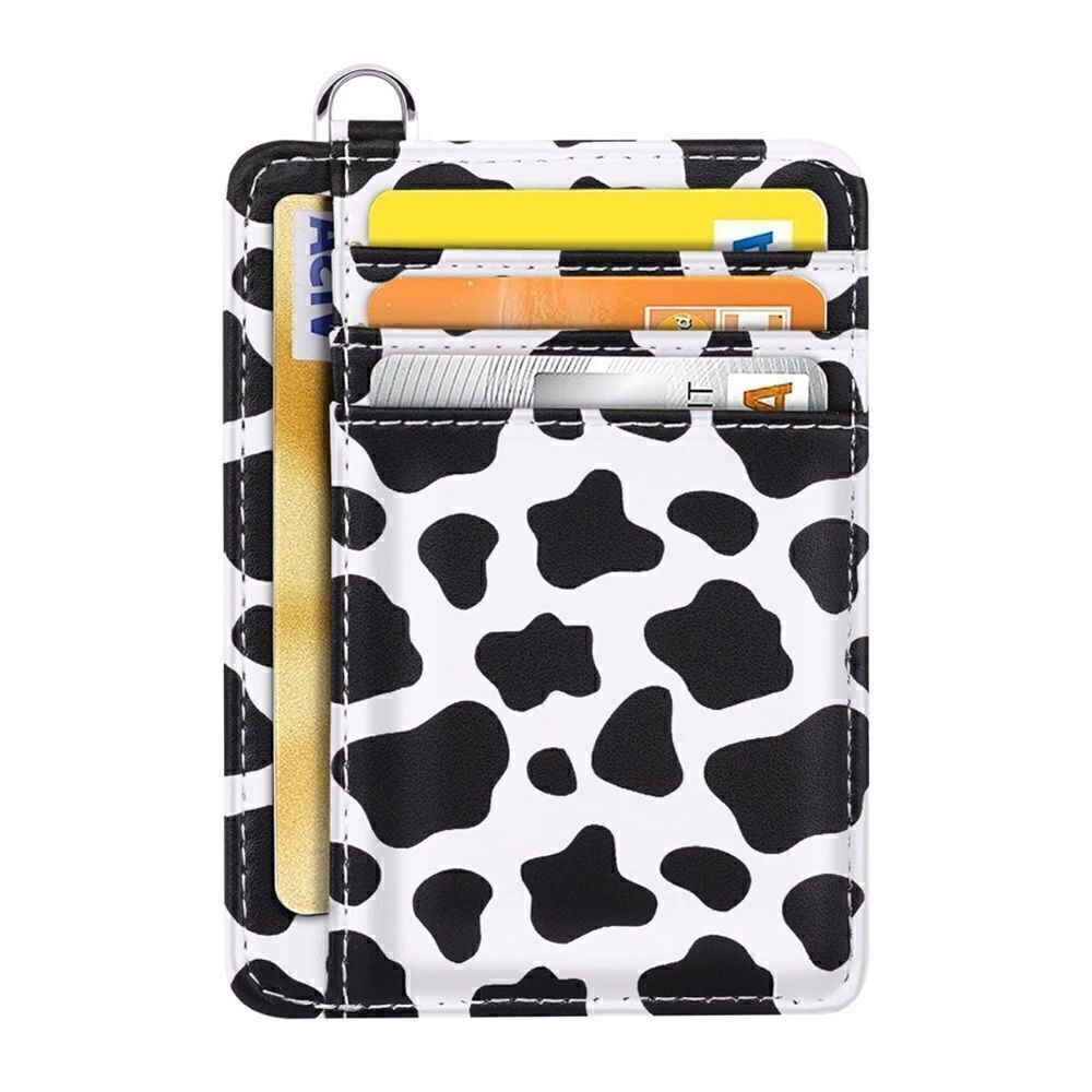 Cow Print Leather ID holder
